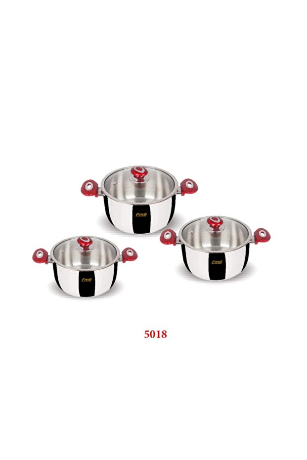 3'lü Jumbo Güveç Set Kırmızı - 1