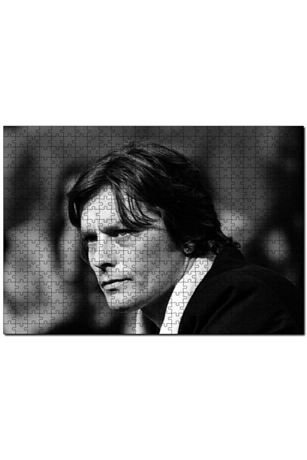 Cakasepetim Alain Delon Black and White 500 Piece Puzzle Jigsaw Puzzle Mdf (Wood)