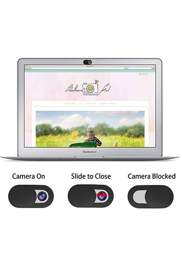 Bilgisayar Laptop Pc Notebook Telefon Kamera Kapatıcı - Siyah - 8