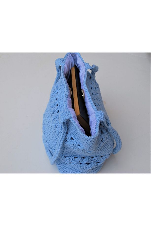 (%100) Makrome El Örgüsü Astarlı Omuz Askılı Çanta Handmade 101 - 3