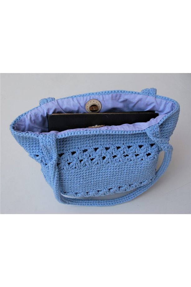 (%100) Makrome El Örgüsü Astarlı Omuz Askılı Çanta Handmade 101 - 7