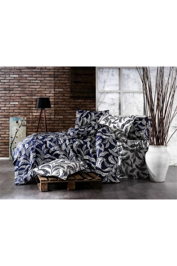 Single Duvet Cover Set with Elastic Sheets (leaf Model)