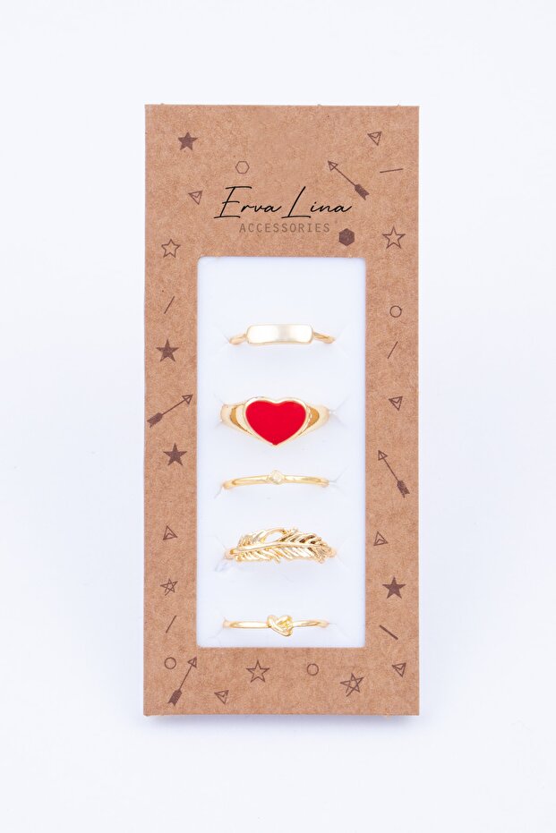 مجموعة خواتم مكونة من 5 قطع - 1