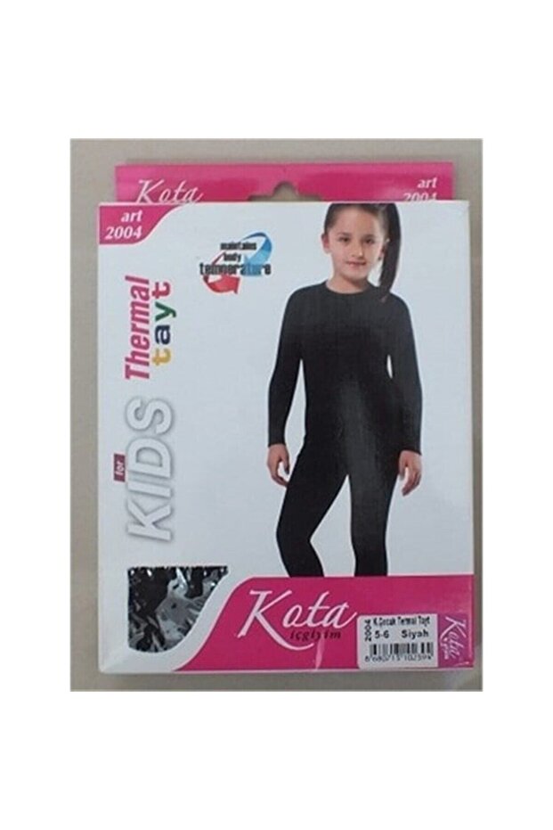 Kota Black Girl's Thermal Leggings