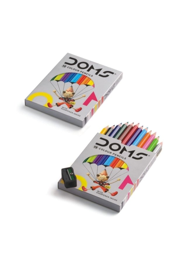 Doms Colored Crayons 12 Colors Half Size