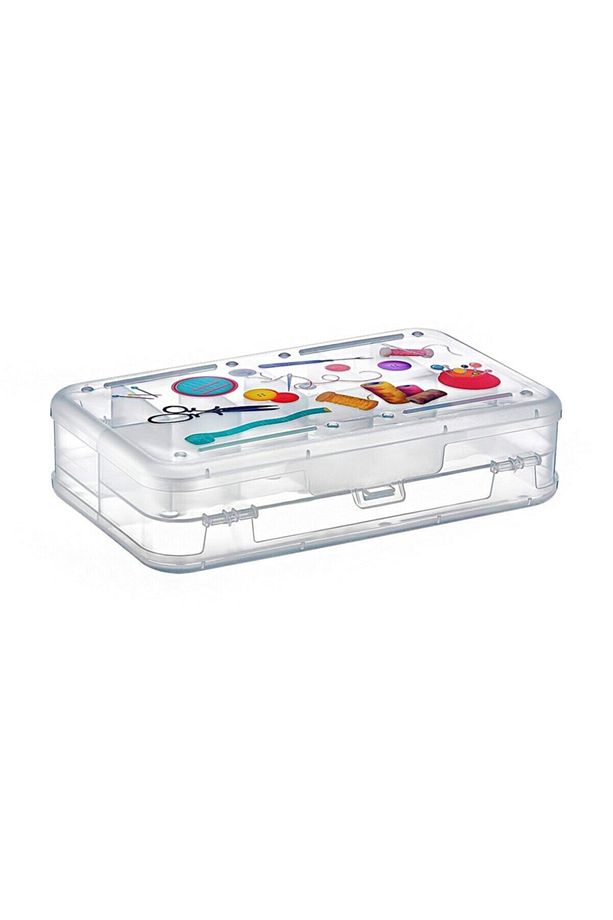Şeffaf Plastik Bölmeli Çift Taraflı Hobi Dikiş Iğne Kutusu Arduino Balıkçı Malzeme Saklama Organizer - 4