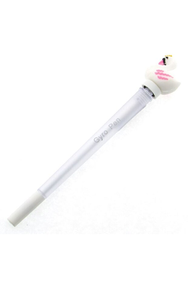 Flamingo Ballpoint Gel Pen with Rotating Head (stress Pen) - white - 1 Piece