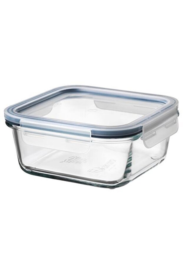 600ml Square Glass Storage Container - Plastic Lid