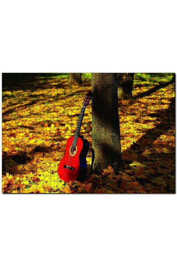Cakasepetim Guitar in Nature 255 Piece Puzzle Jigsaw Mdf (Wood)