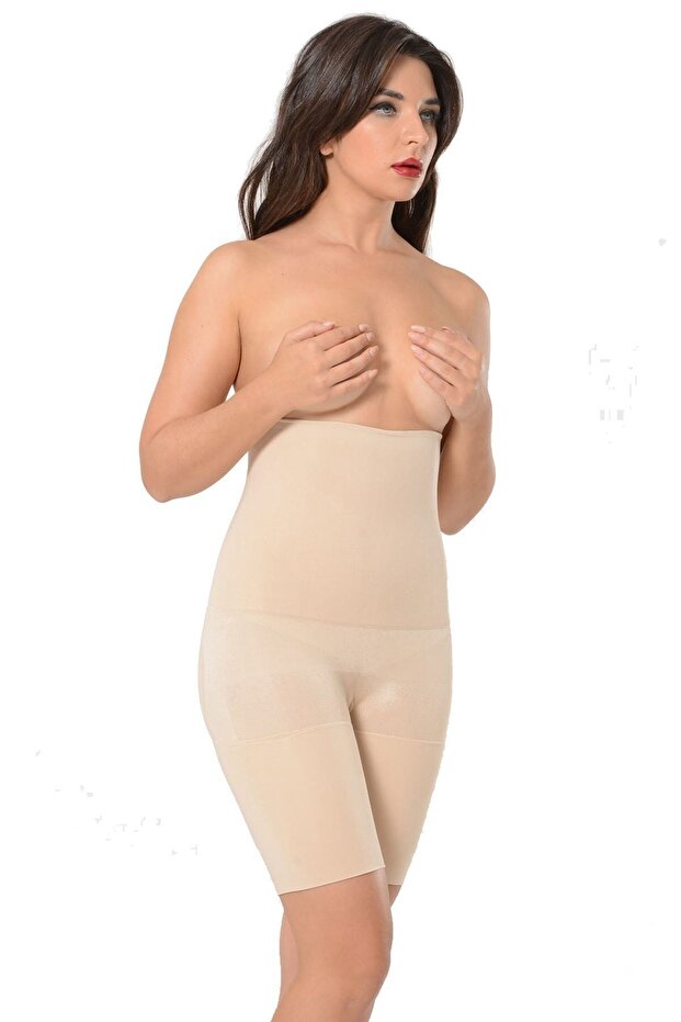 Women's Nude High Waist Modal Shorts Corset St761