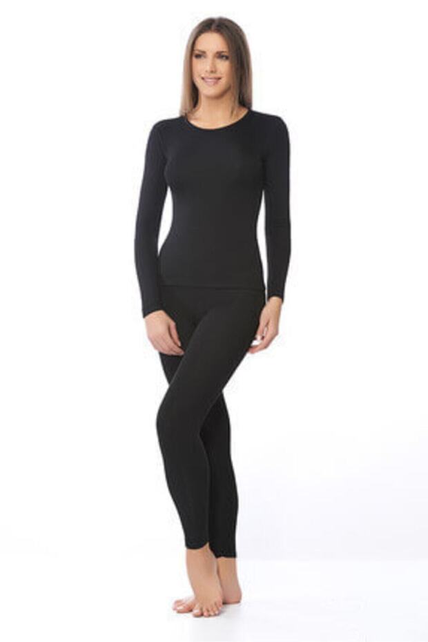 Women's Black Thermal Suit Bottom Top