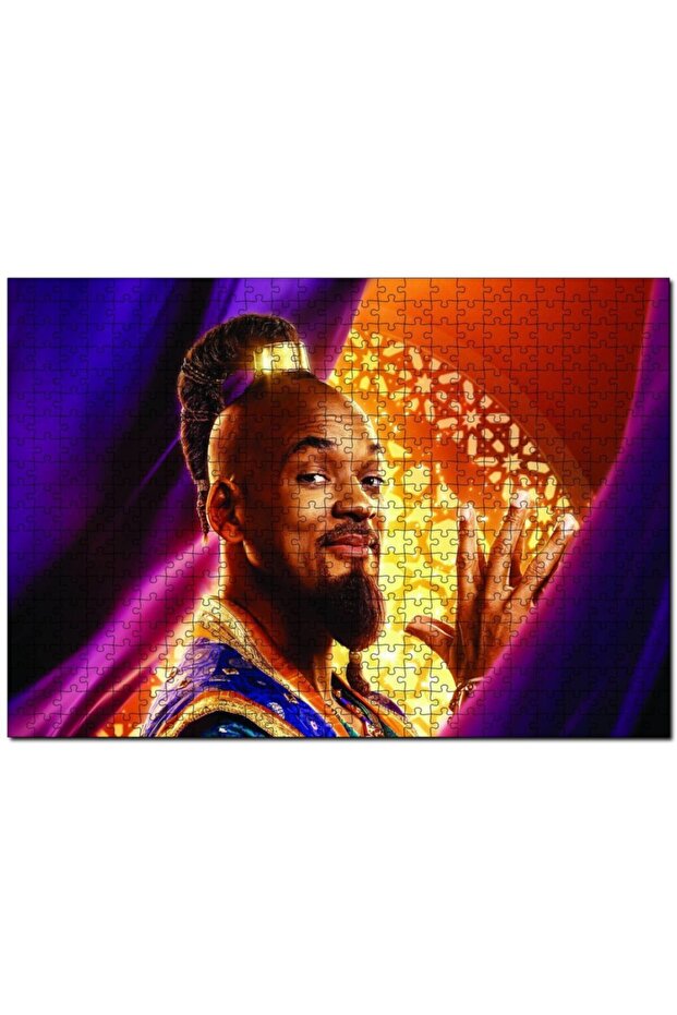 ألغاز الصور المقطوعة المكونة من 1000 قطعة من Aladdin Cini Genie Will Smith (خشب)