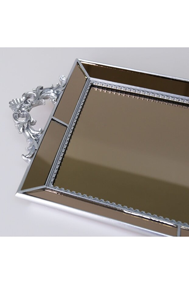 Julia Mirrored Tray Silver - 2