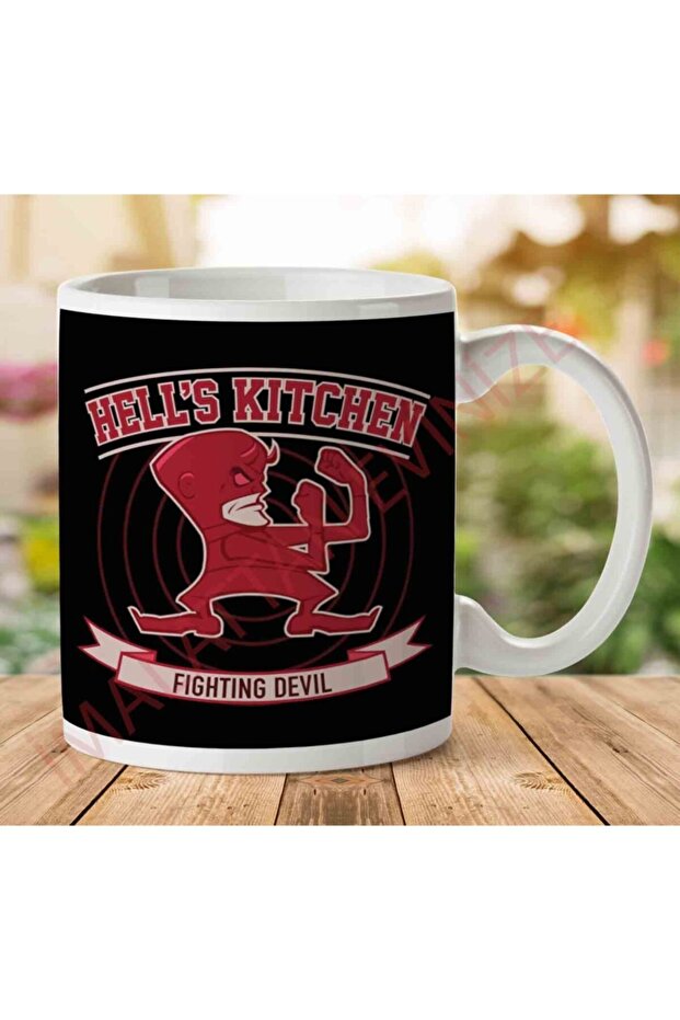 كوب مطبوع على الجانبين من Hells Kitchen Fighting Devil Daredevil - 1