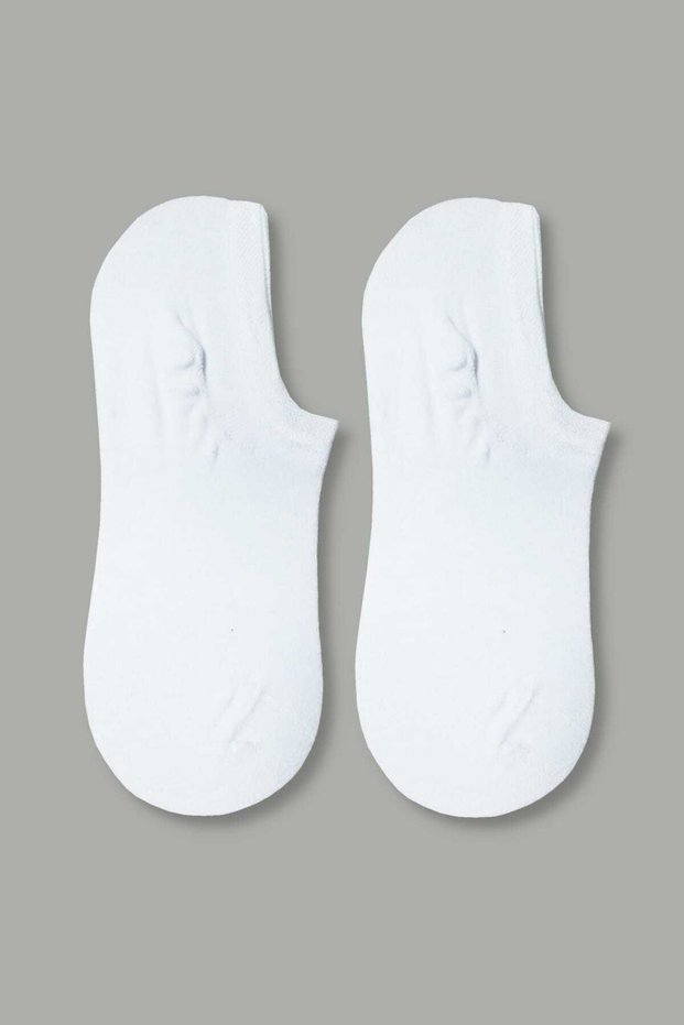 Men's White Bamboo Invisible Sneakers Socks