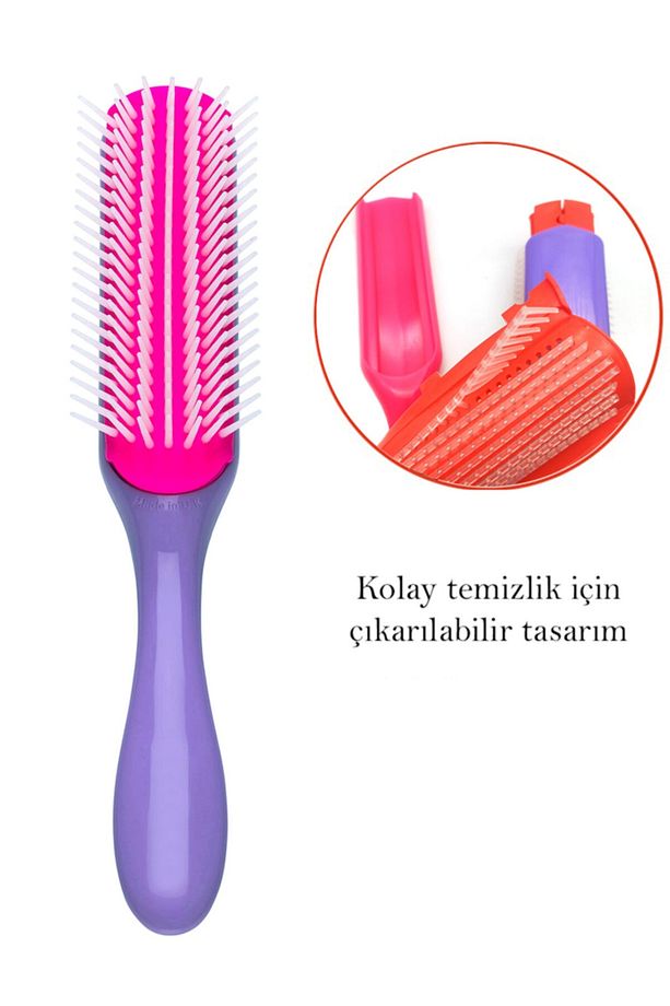 Styling Brush 9 Sıra Şekillendirme Fırçası Curly Girl Kıvırcık Kız Metodu Fırçası - 4