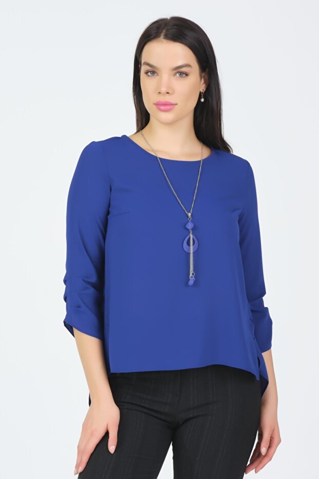 Kolyeli Şık Bluz - 1