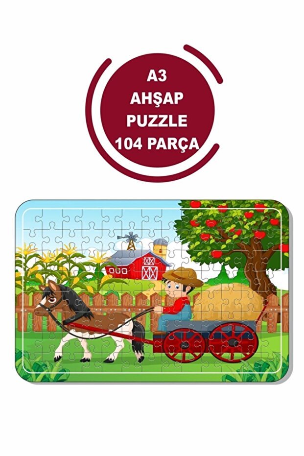 Farmer And Horse Carriage A3 104 Piece Puzzle, Toy, Jigsaw