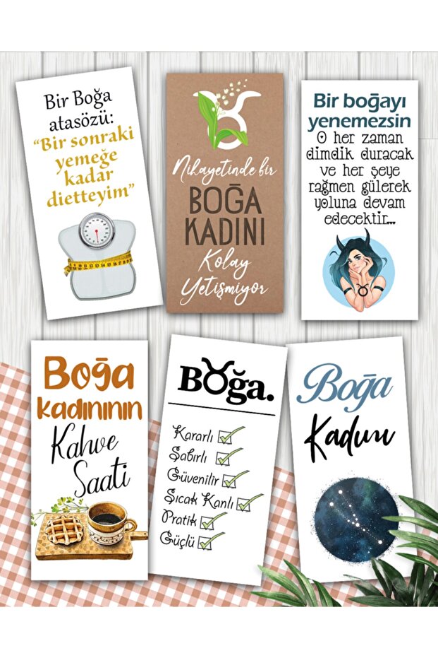 Taurus Motto Set of 6 Presentation Coffee Cards