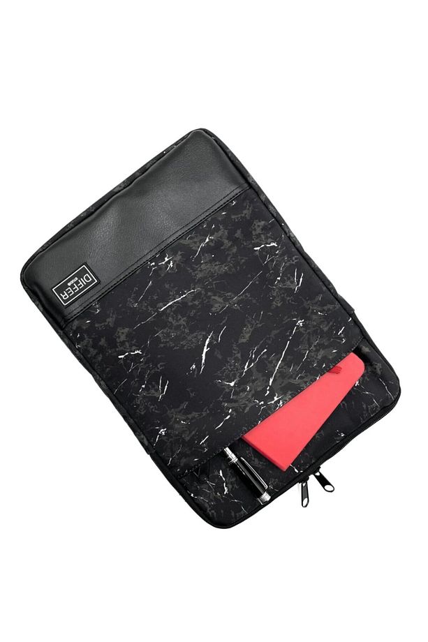 15.6'' Inç Siyah Mermer Desenli Laptop/macbook/notebook/evrak Kılıfı/çantası - 2