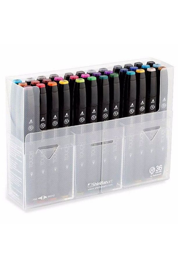 Touch Twin Marker Pen : Çift Uçlu Marker Kalemi : 36lı Set - 1