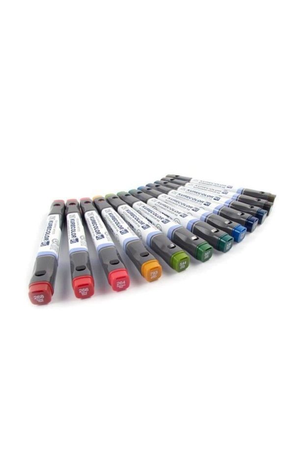 Kurecolor Twin S Marker Kalem 12 RENK SET DEEP COLORS - 1
