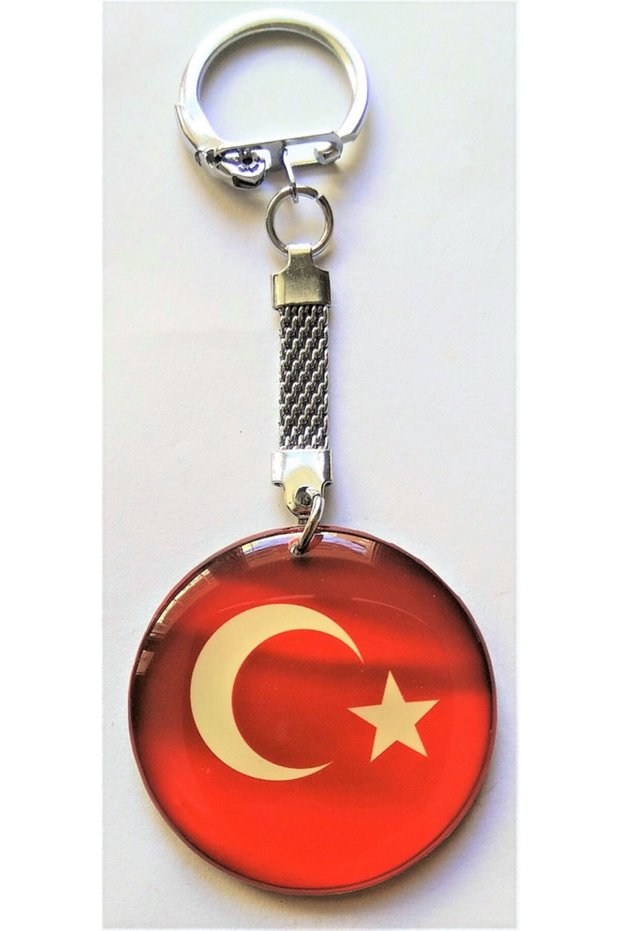 Ataturk Illustrated - Flaged Enameled Keychain1 Piece is Sent
