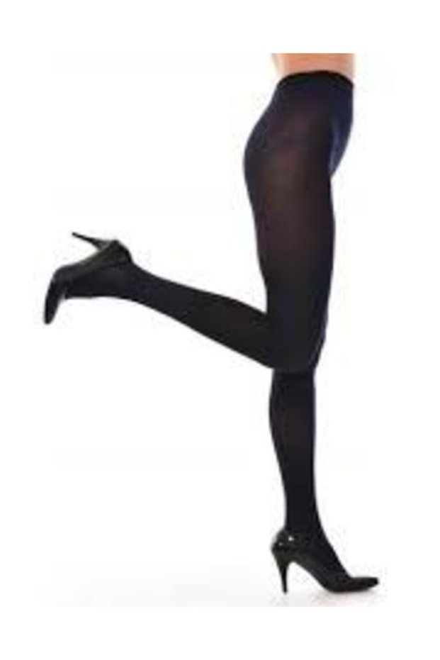 Women's Black Natural Cotton Pantyhose 6-Piece