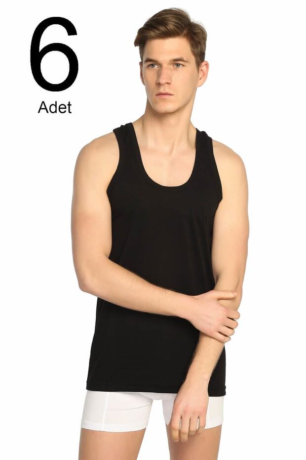 6 قطع من القمصان الداخلية الكلاسيكية للرجال - 1