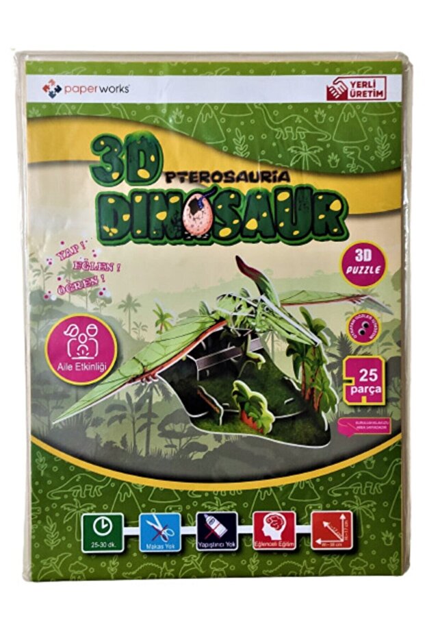 Pterosauria Dinosaur 25 Parça 3d Puzzle - 1