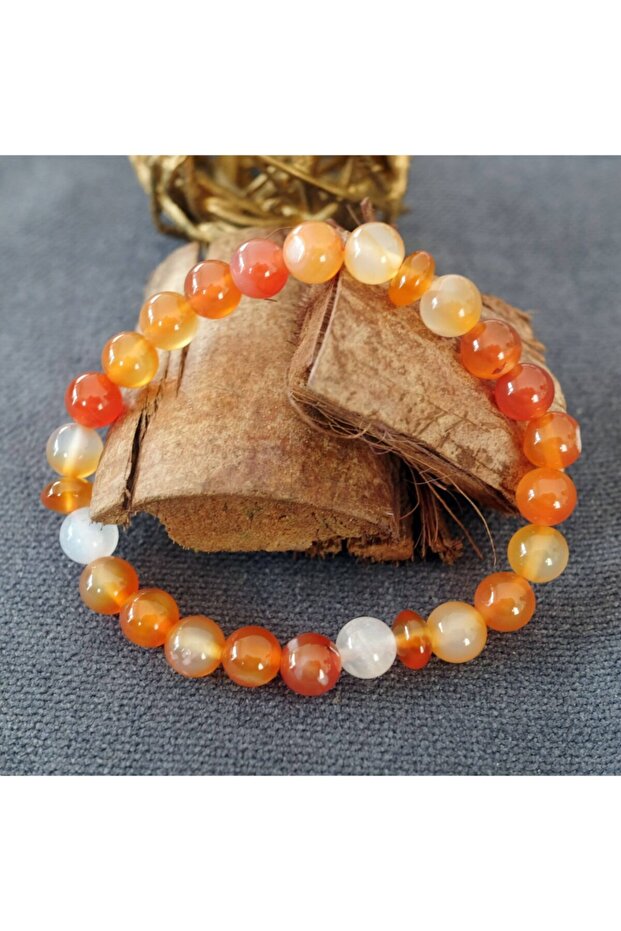 Bracelet for Creativity • Inspiration • Passion (17 cm Length) - Natural Carnelian Stone