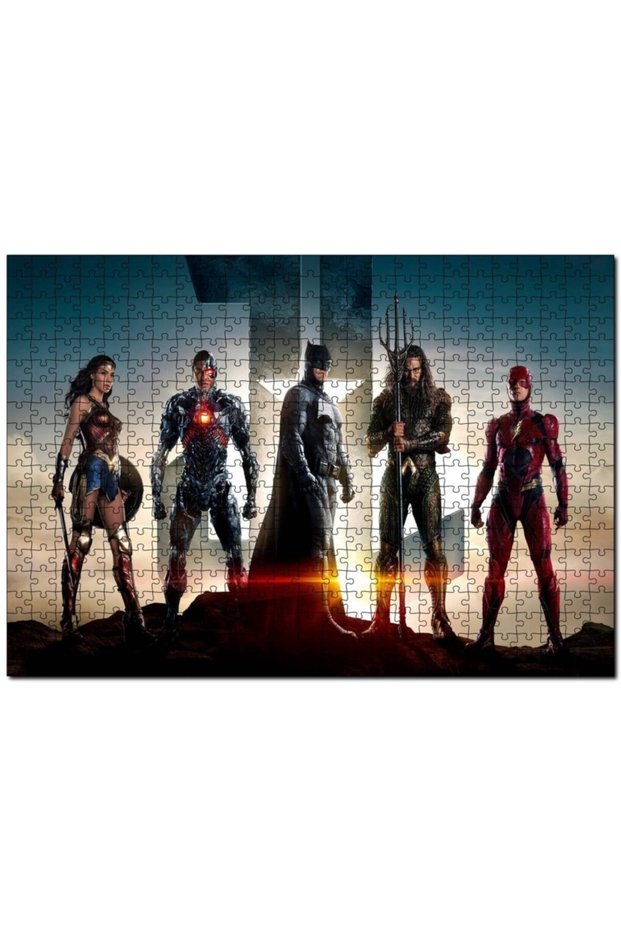 Justice League Wonder Woman Batman Cyborg Aquaman 255 Piece Puzzle Jigsaw Puzzle Mdf (wood)