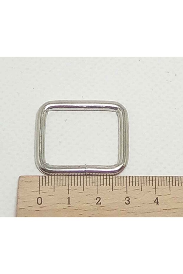 Silver Color 2x3 Cm Rectangular Ring - 1