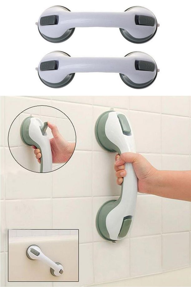 2 Adet Düşme Ve Kayma Önleyici Banyo Tuvalet Vantuzlu Kilitli Tutacak - 1