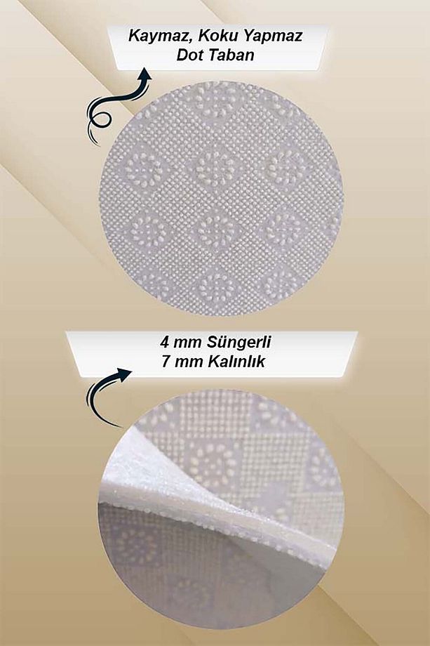 Kaymaz Tabanlı Makinede Yıkanabilir Halı Kr028 - 3