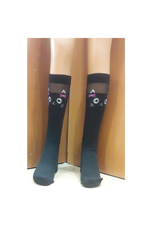 Day Mod Cotton Children's Knee Length 500 Black Socks