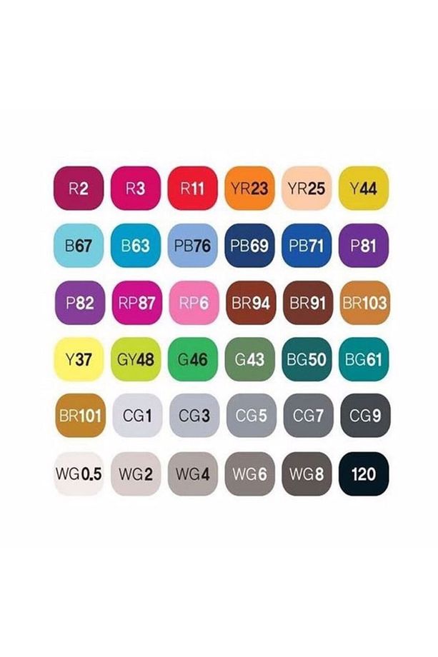 Touch Twin Marker Pen : Çift Uçlu Marker Kalemi : 36lı Set - 2