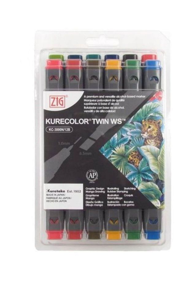 Kurecolor Twin S Marker Kalem 12 RENK SET DEEP COLORS - 3