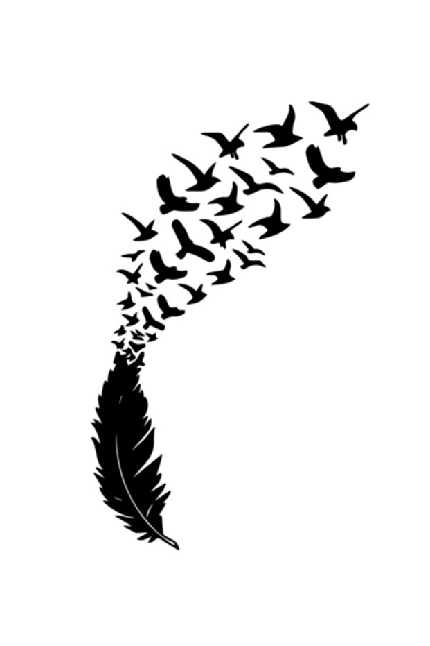 Free Birds Sticker 30*19 Cm Black