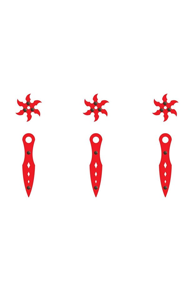 Wooden Samurai Naruto Set, 3 PiecesNinja Star Kohga 3 pcsThrowing Knife Kunai