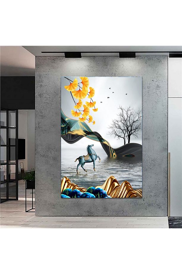 Dev Boyut Asil At Kanvas Tablo (80cm X 120cm) - 1