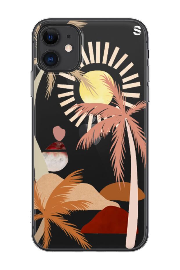 Super Transparent Phone Case with Miami Art Design Compatible with iPhone 11
