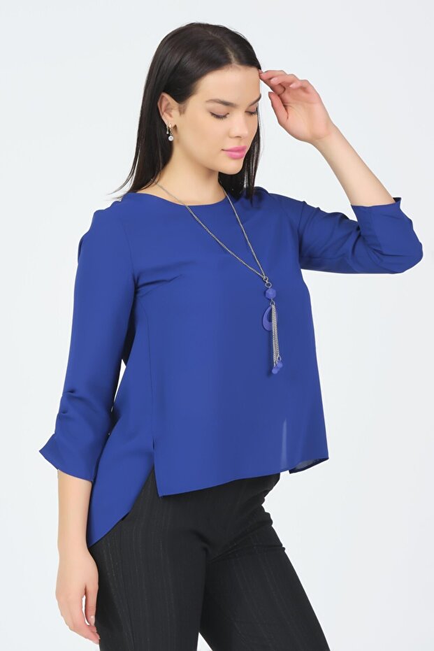 Kolyeli Şık Bluz - 4
