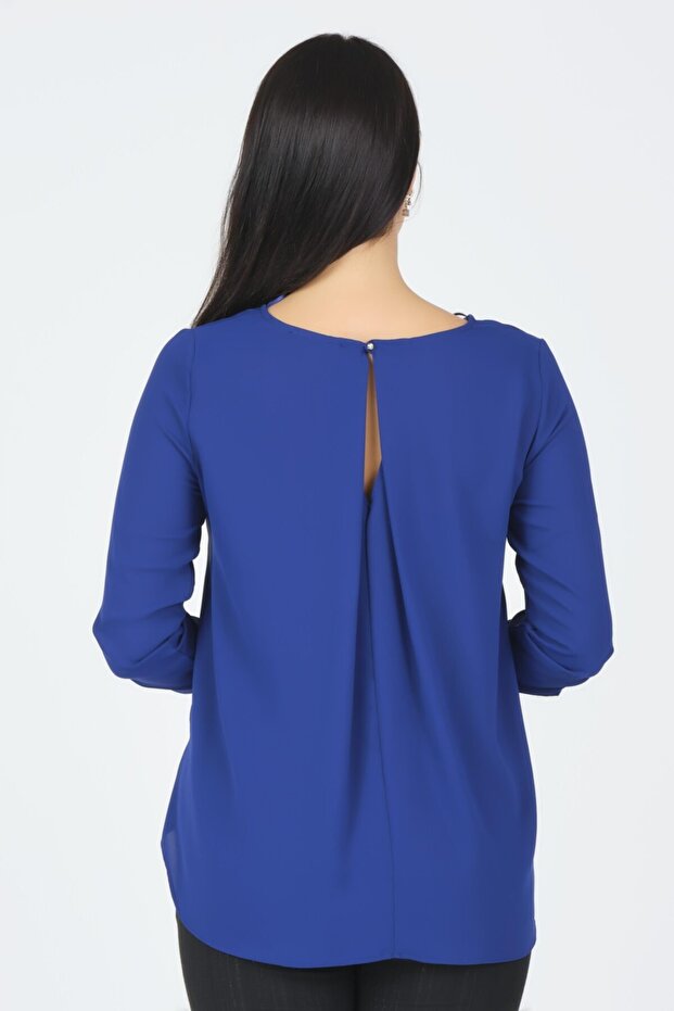Kolyeli Şık Bluz - 5