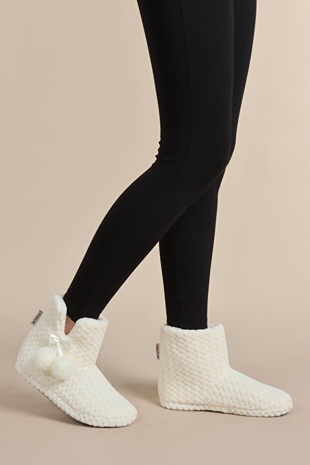 RedPlay Kadın Kışlık Panduf Ev Botu pelüş rahat ev ayakkabısı - 1