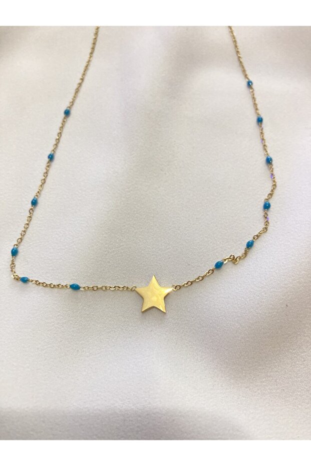 Gold Color Turquoise Bulk Star Necklace
