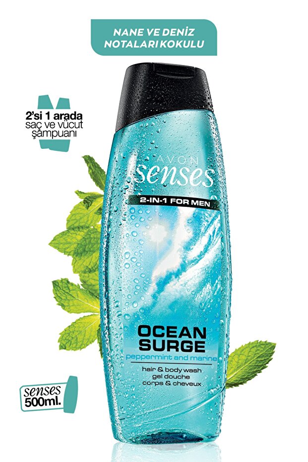 Senses Erkekler İçin Ocean Surge Saç ve Vücut Şampuanı - 500ml - 2