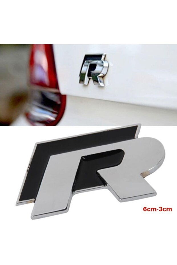 شعار الأمتعة Vw R باللون الأسود