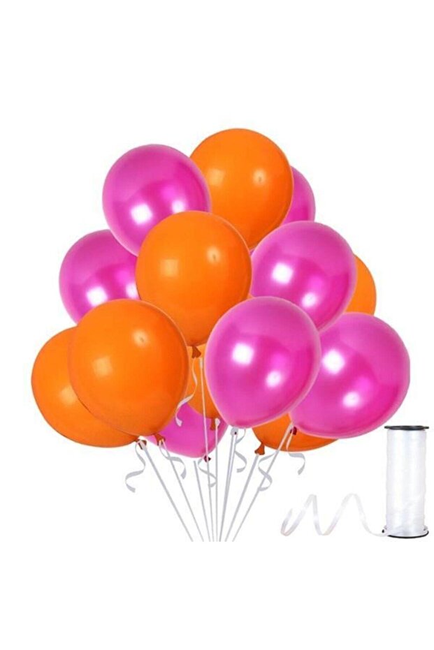 Orange-fuchsia Metallic Pearlescent Balloon 30 Pieces