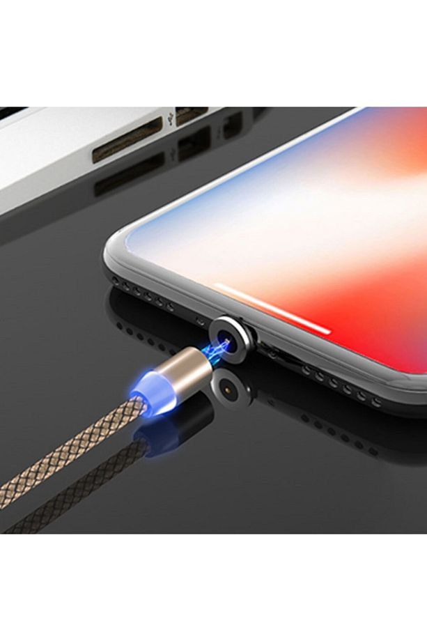 Ally 2m Magnetic-mıknatıslı Usb Şarj Kablosu 3 Başlık?iphone+type-c+micro) - 7